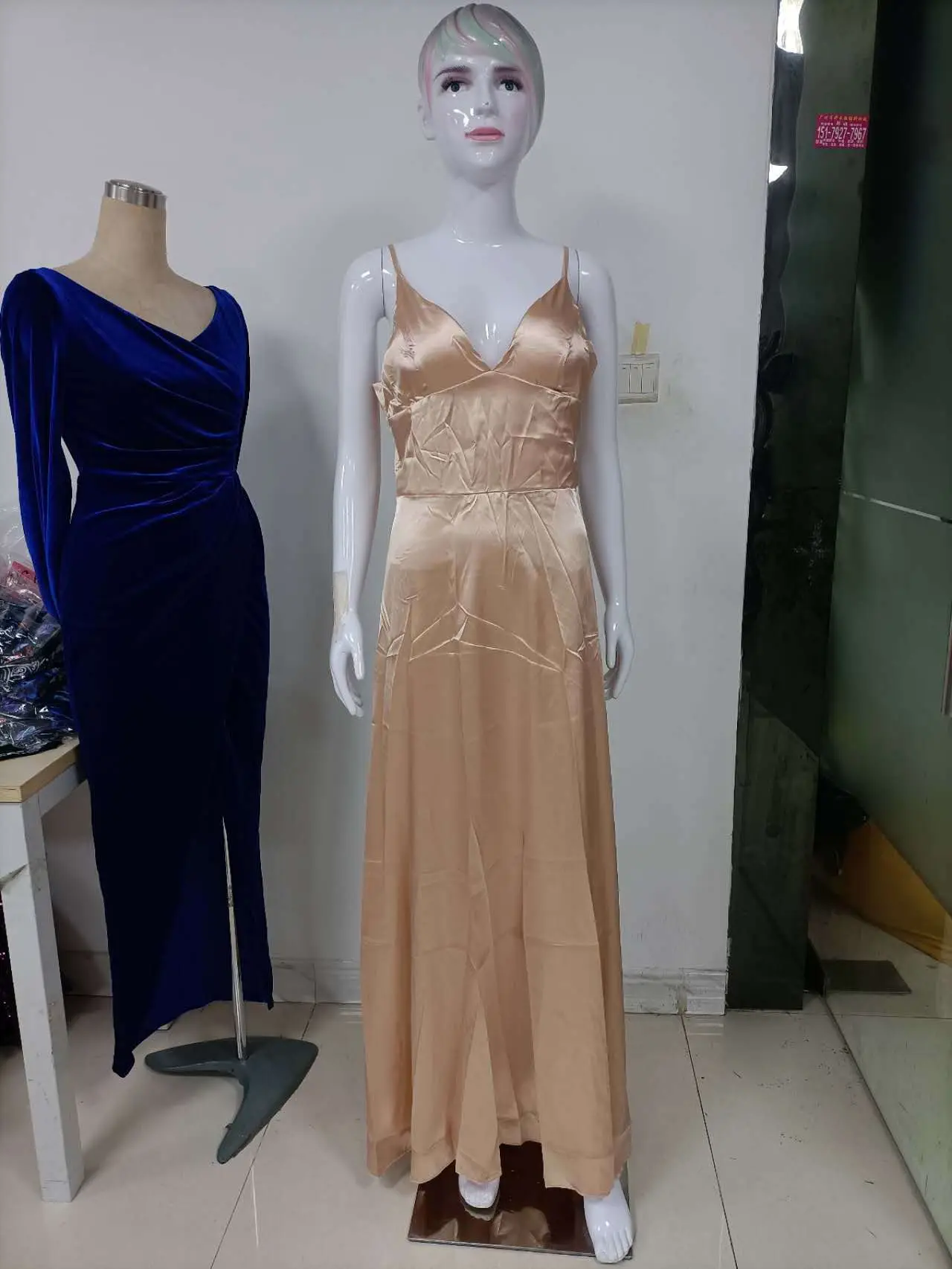2025 Summer V Neck Pure Color Evening Dress — feature 33