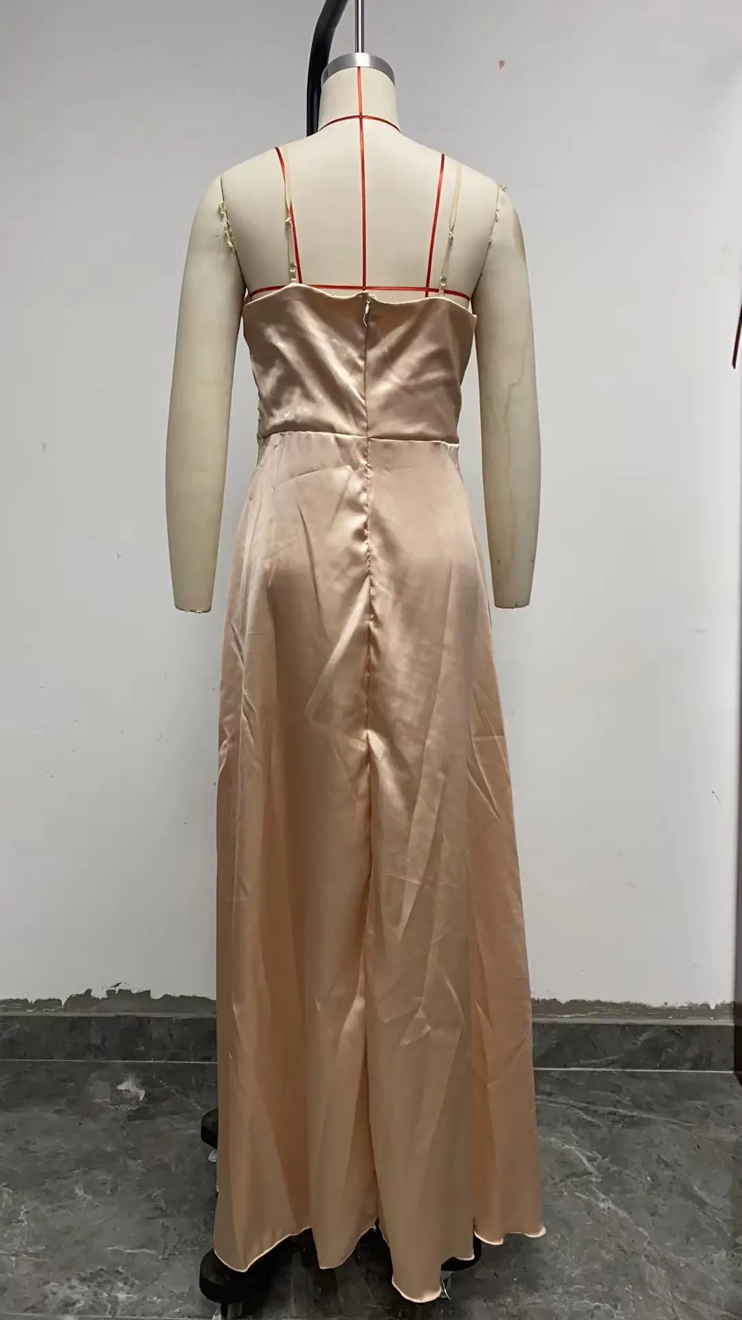 2025 Summer V Neck Pure Color Evening Dress — feature 37