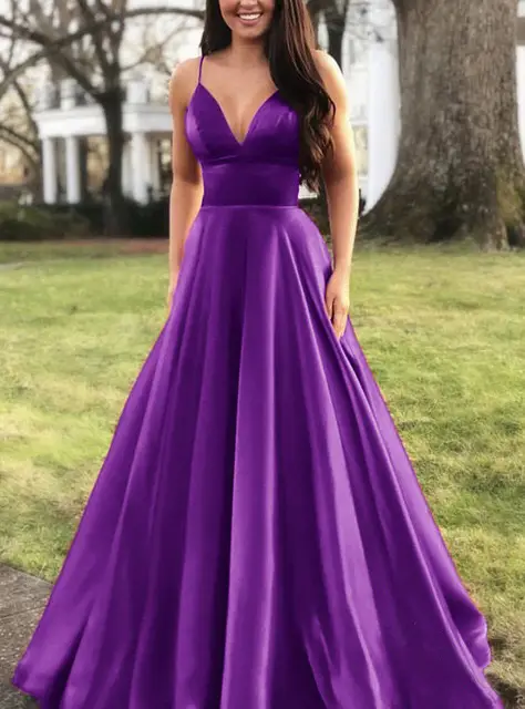 2025 Summer V Neck Pure Color Evening Dress — feature 7
