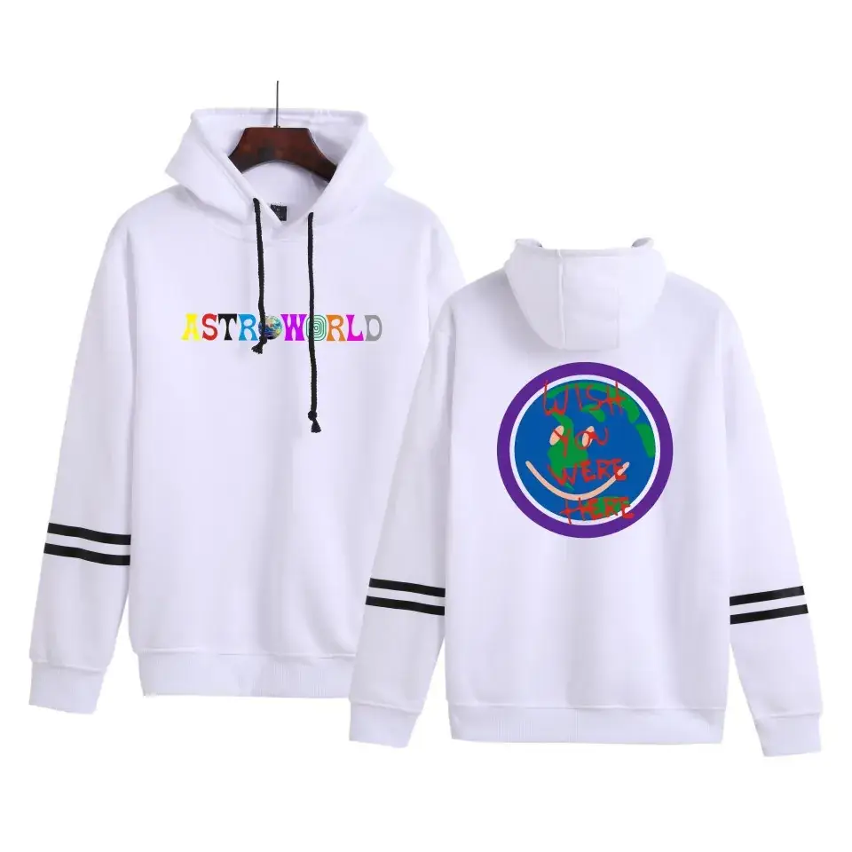 Red Hooded Sweatshirt Set with Ast Personality Print - Image 6