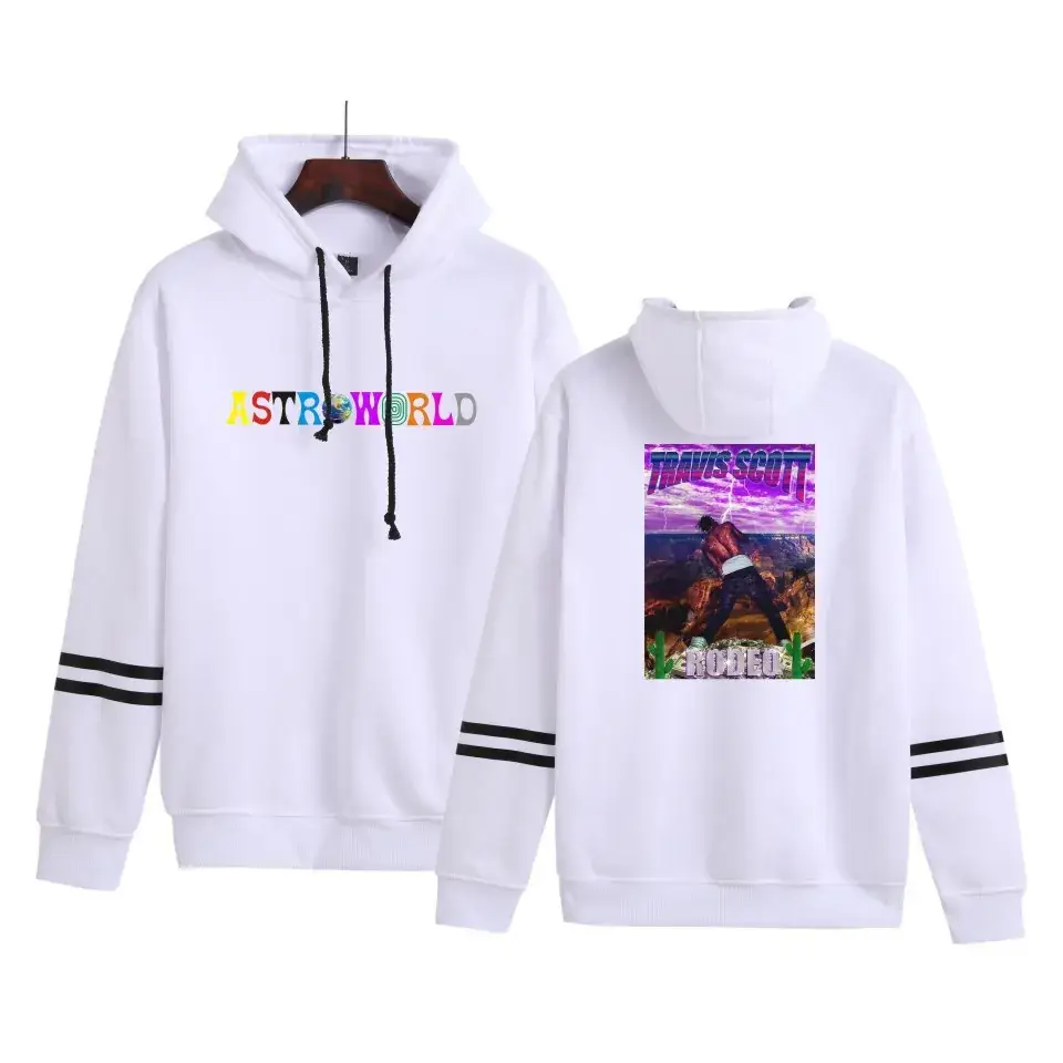 Red Hooded Sweatshirt Set with Ast Personality Print - Image 10