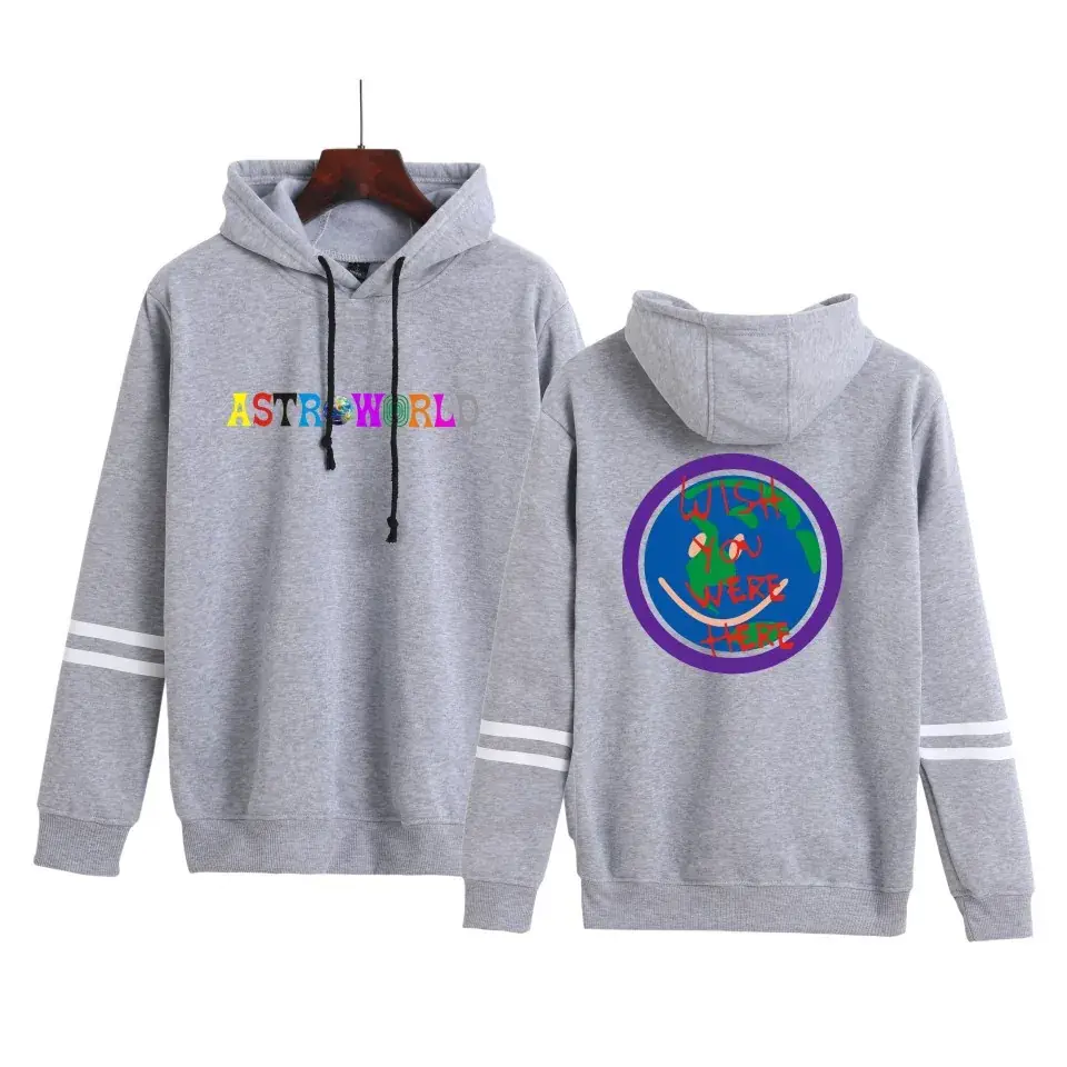 Red Hooded Sweatshirt Set with Ast Personality Print - Image 7