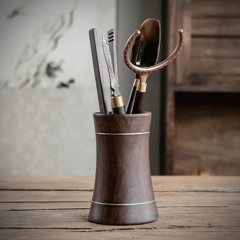 Ebony Wood Tea Cup Set for Men 6 Pcs 7.2x10.9cm - Image 5