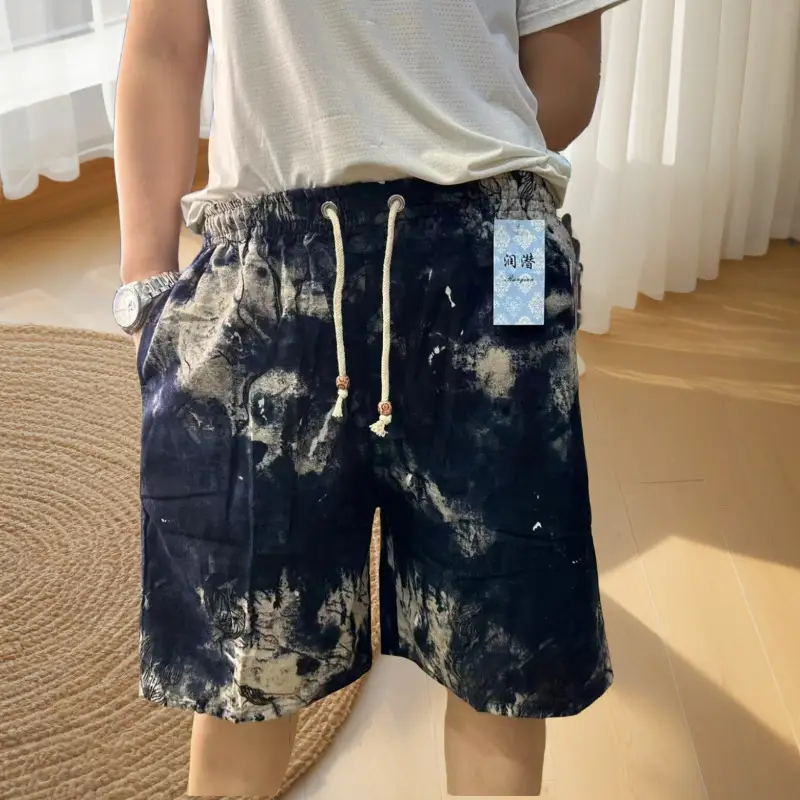 Men's Floral Cotton Shorts Large Beach Wear