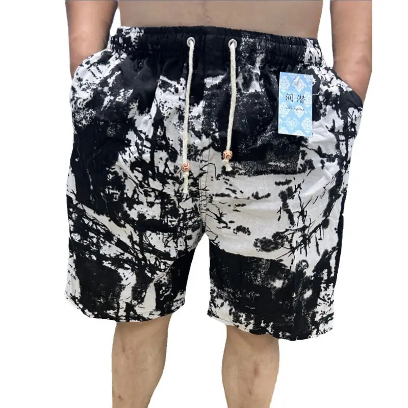 Men's Floral Cotton Shorts Large Beach Wear