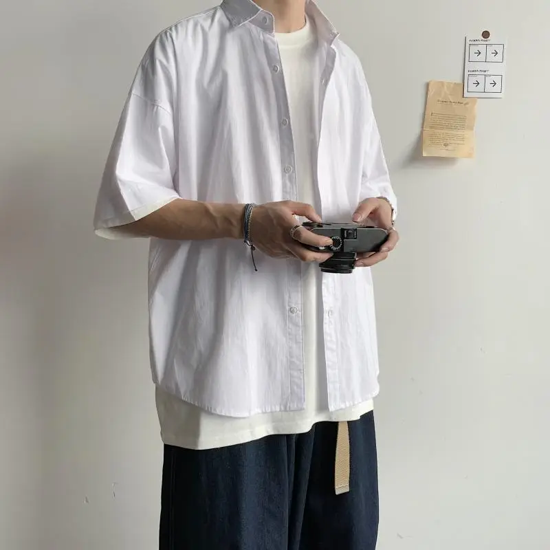 Men's Yellow Ruffian Short Sleeve Shirt with Button Front - Image 12