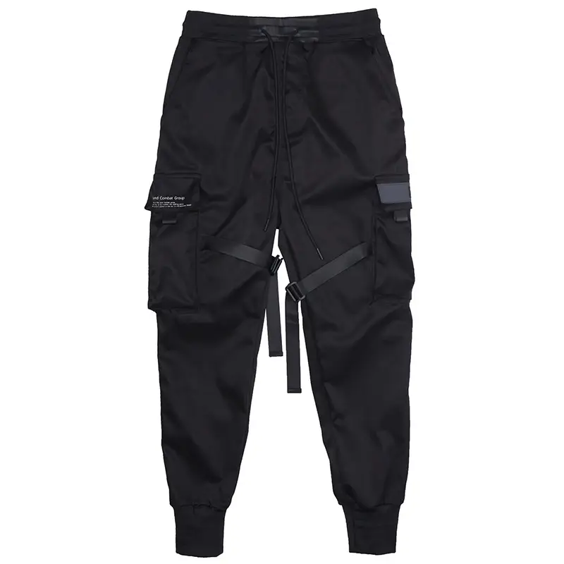 Men Black Tactical Cargo Pants Ankle Length