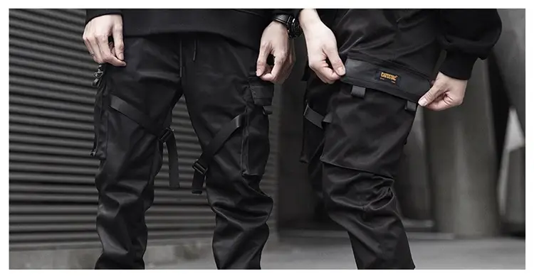 Men Black Tactical Cargo Pants Ankle Length — feature 4