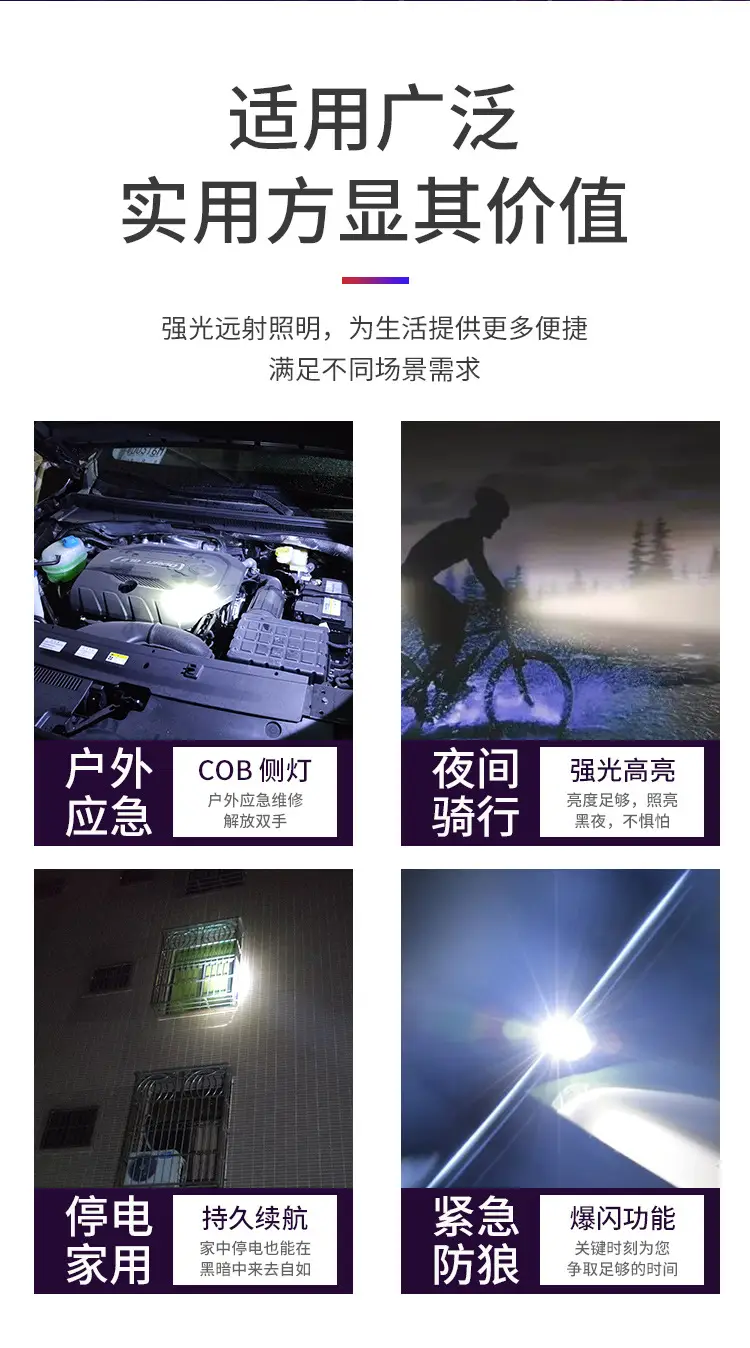 Rechargeable LED Headlamp Long Range Outdoor Use — feature 16
