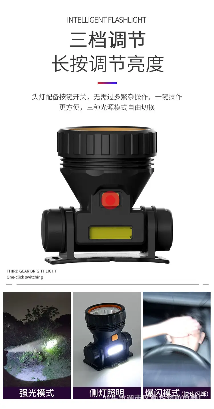 Rechargeable LED Headlamp Long Range Outdoor Use — feature 18