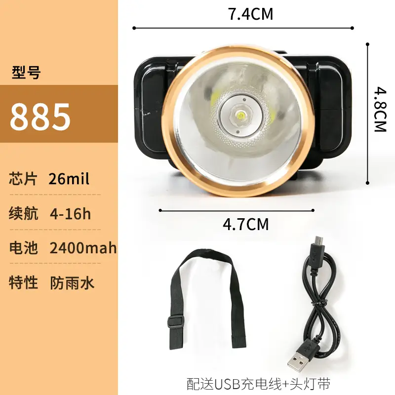 Rechargeable LED Headlamp Long Range Outdoor Use - Image 2