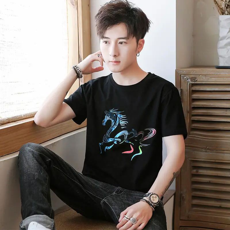 Men's Graphic Print T-Shirt White Summer 2020
