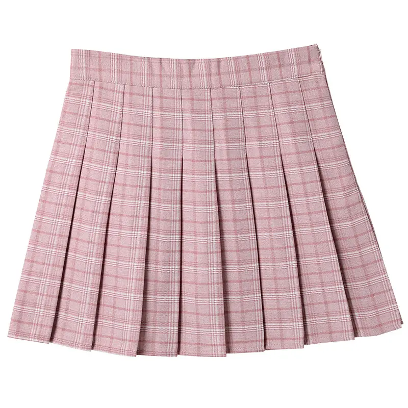 Women Pleated Plaid Skirt Summer 2026 Plus Size - Image 6