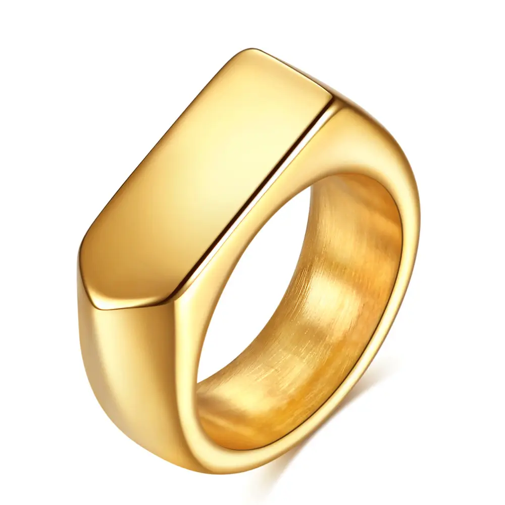 9mm Smooth Rhombus Stainless Steel Ring — feature 3