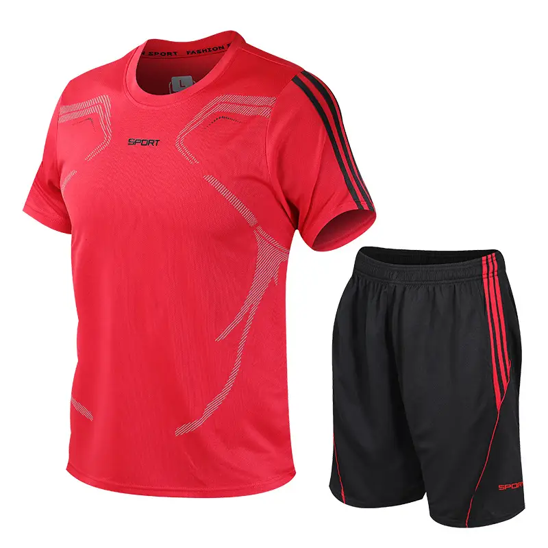 Men Blue Black Sports Suit Large Running Training