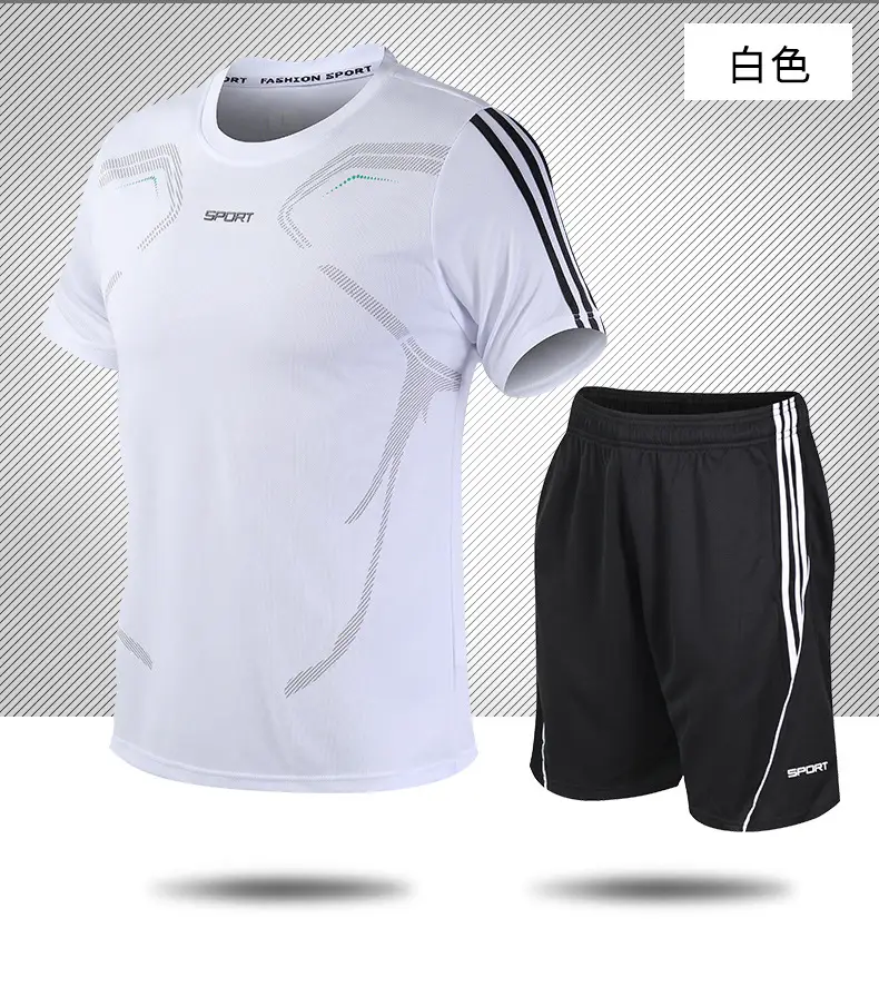 Men Blue Black Sports Suit Large Running Training — feature 9