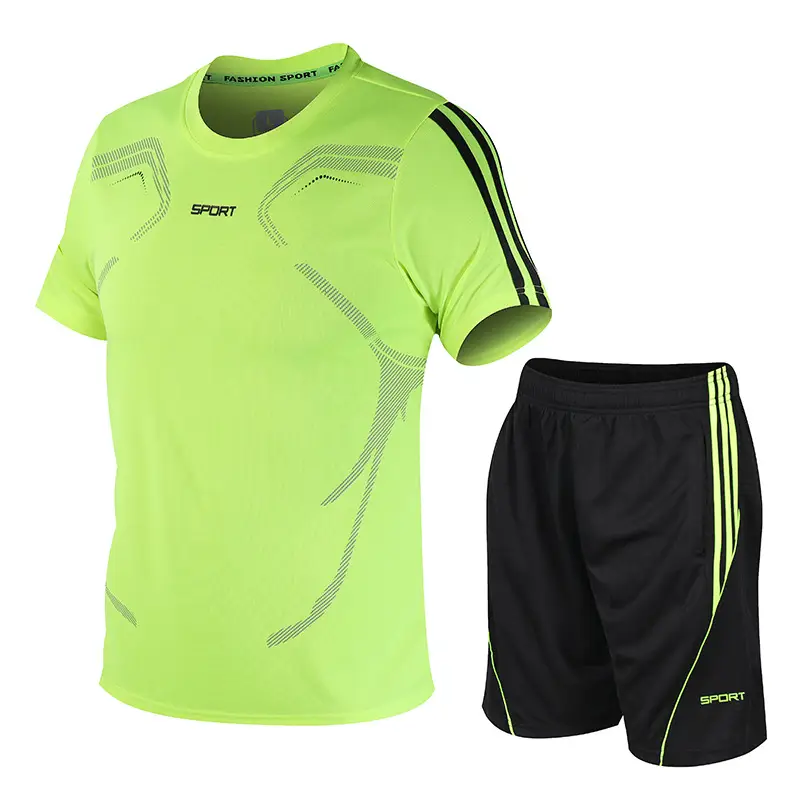 Men Blue Black Sports Suit Large Running Training