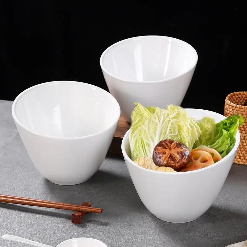 White Melamine Vegetable Bucket Bowl 12.5cm High - Image 8