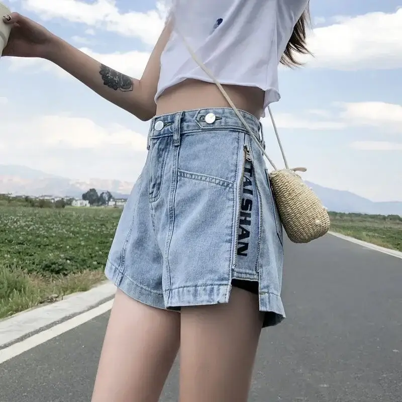 Korean Style High-Waist Denim Shorts for Women 2025 - Image 2