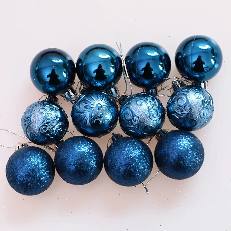 New Cross-Border Christmas Balls 12Pcs 9 Colors