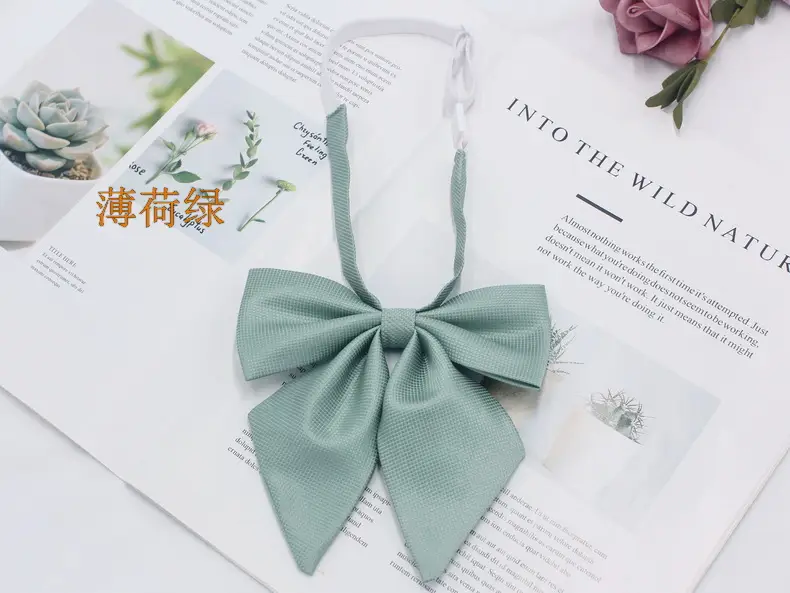 Purple Ribbon Bow Tie for Women with Angled Design - Image 6
