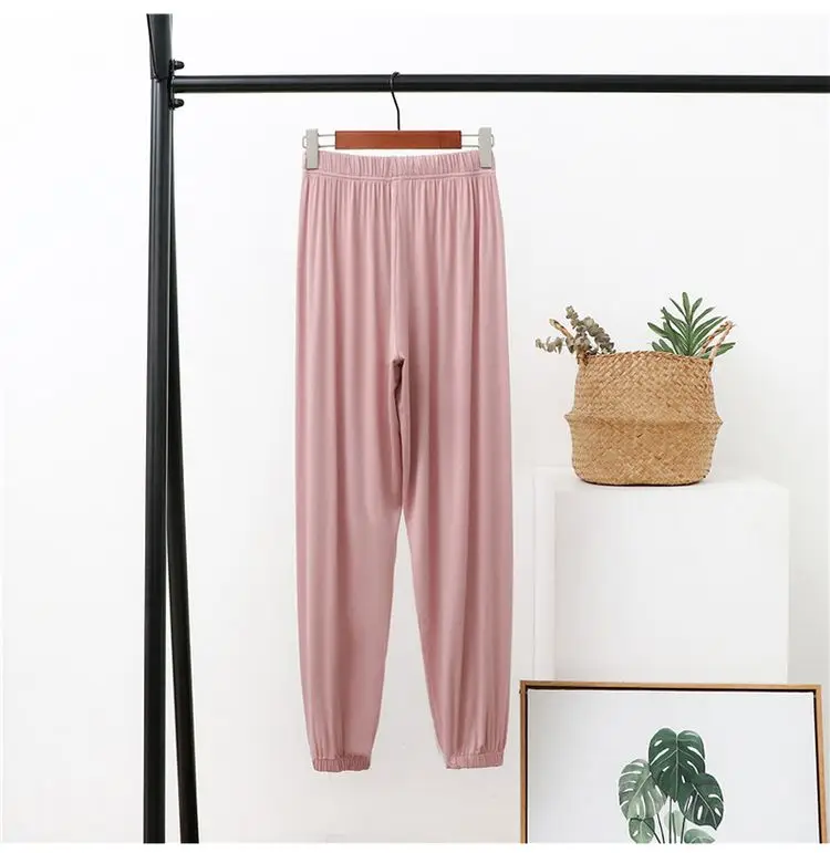 Gray Modal Loose Pants Summer Lounge Pants — feature 12