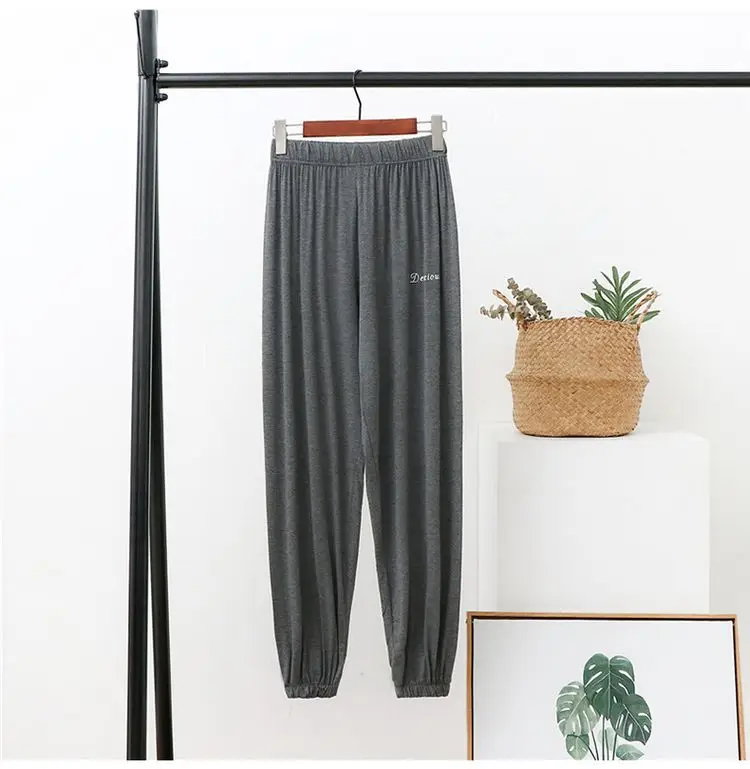 Gray Modal Loose Pants Summer Lounge Pants — feature 15