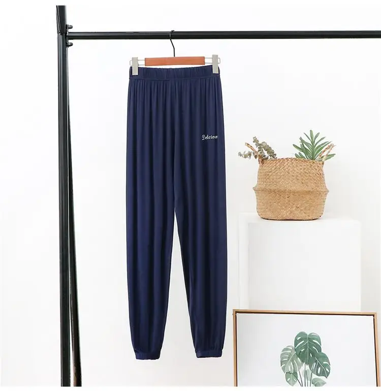 Gray Modal Loose Pants Summer Lounge Pants — feature 16