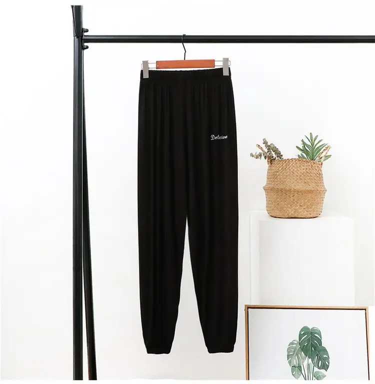 Gray Modal Loose Pants Summer Lounge Pants — feature 17