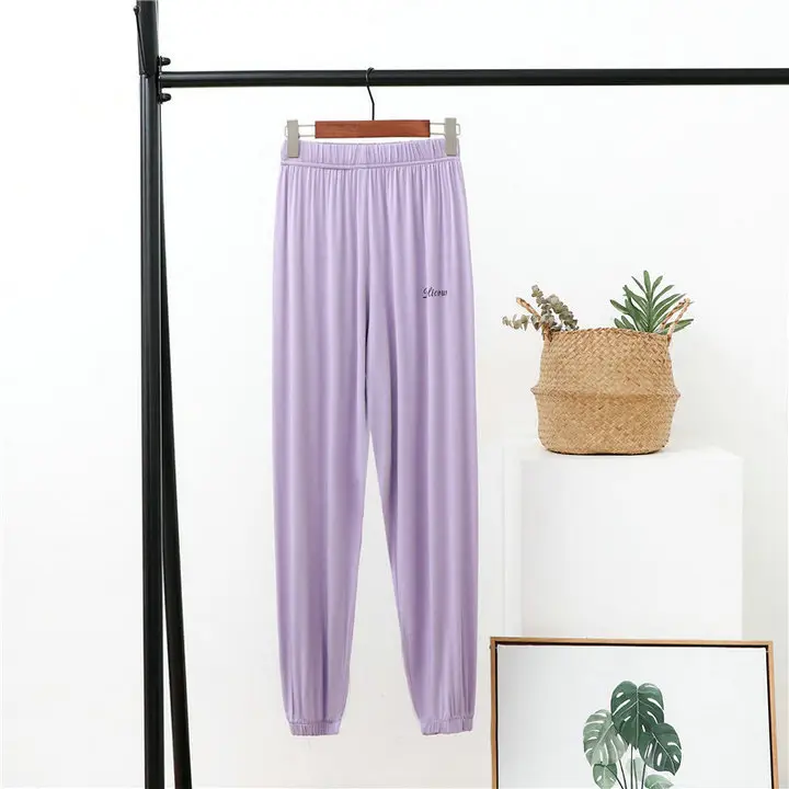 Gray Modal Loose Pants Summer Lounge Pants - Image 2