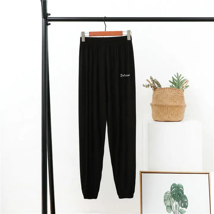 Gray Modal Loose Pants Summer Lounge Pants - Image 3
