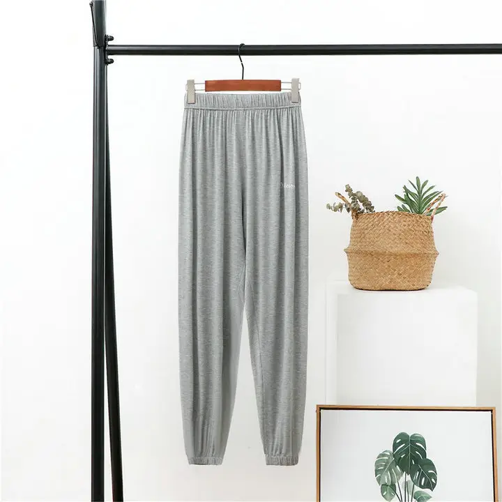 Gray Modal Loose Pants Summer Lounge Pants - Image 5