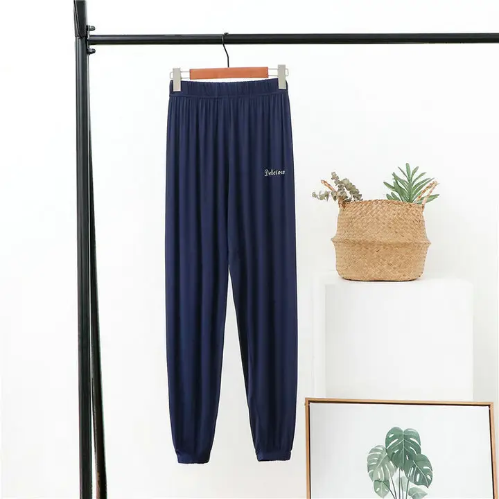 Gray Modal Loose Pants Summer Lounge Pants - Image 6