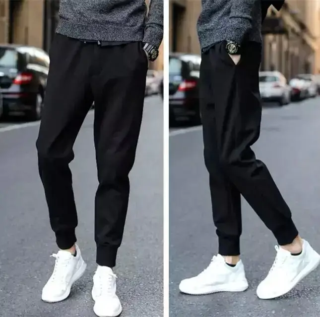 20 Teen Korean Style Thin Leg Casual Pants for Students Men's Loose Leg Sports Harlan Pants Ankle Pants - Image 4