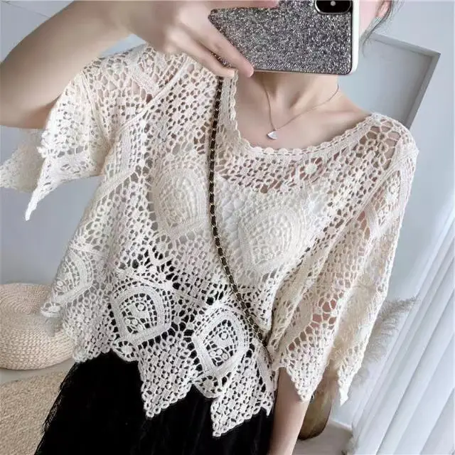 New Summer Lace Cardigan Sun Protection 3Q Sleeve