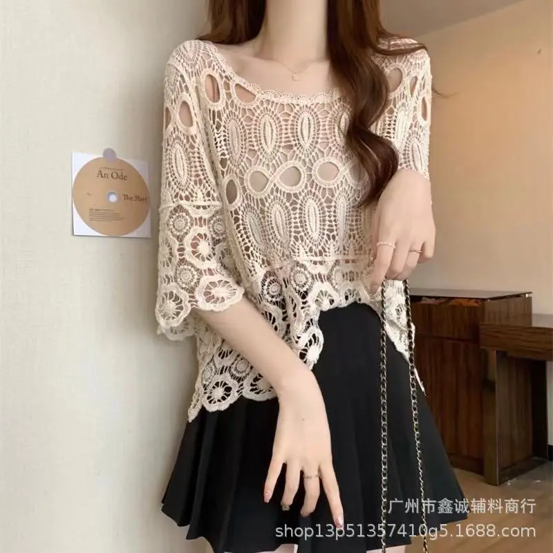 New Summer Lace Cardigan Sun Protection 3Q Sleeve