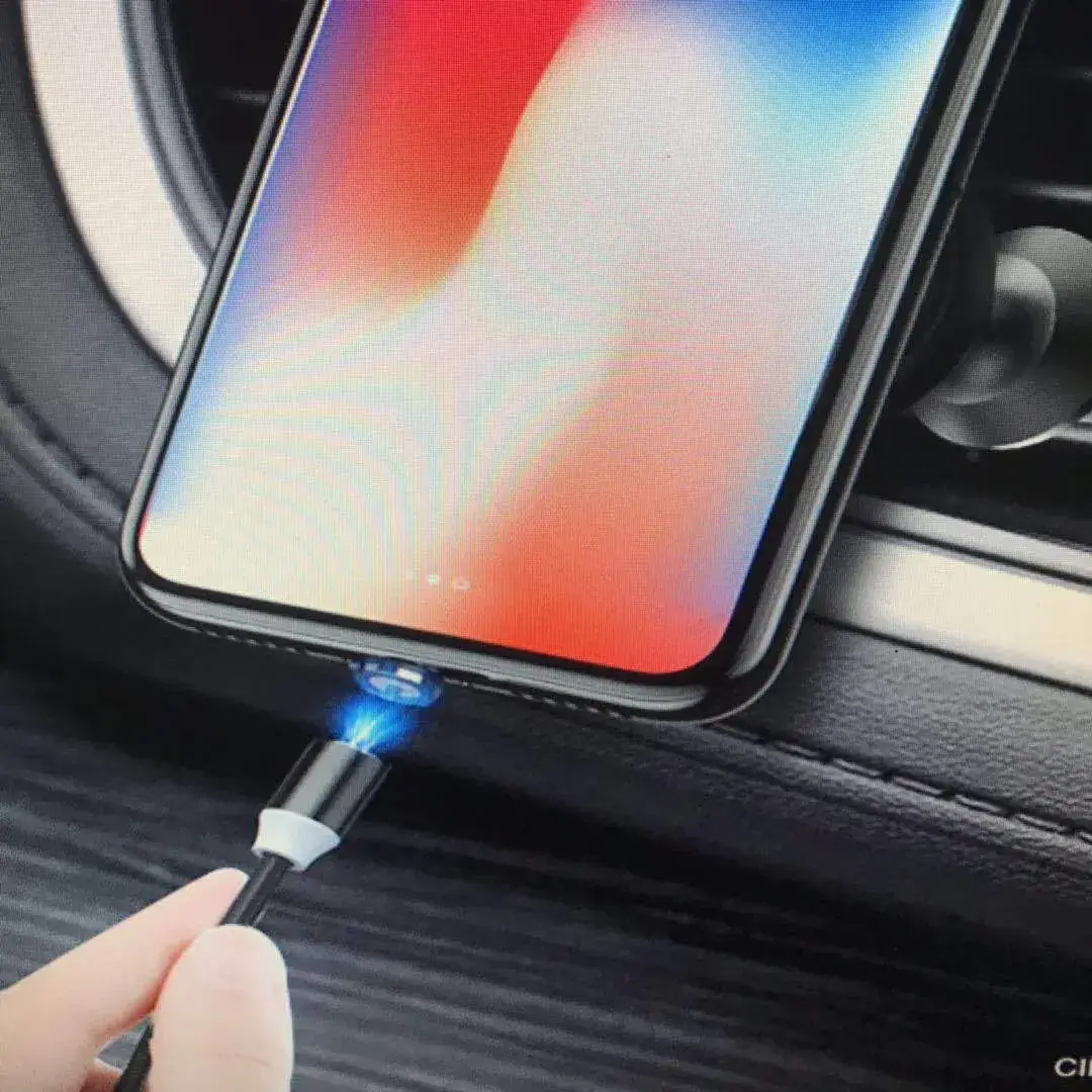 Nylon Magnetic Phone Charging Cable 3-in-1 for Android Apple - Image 14
