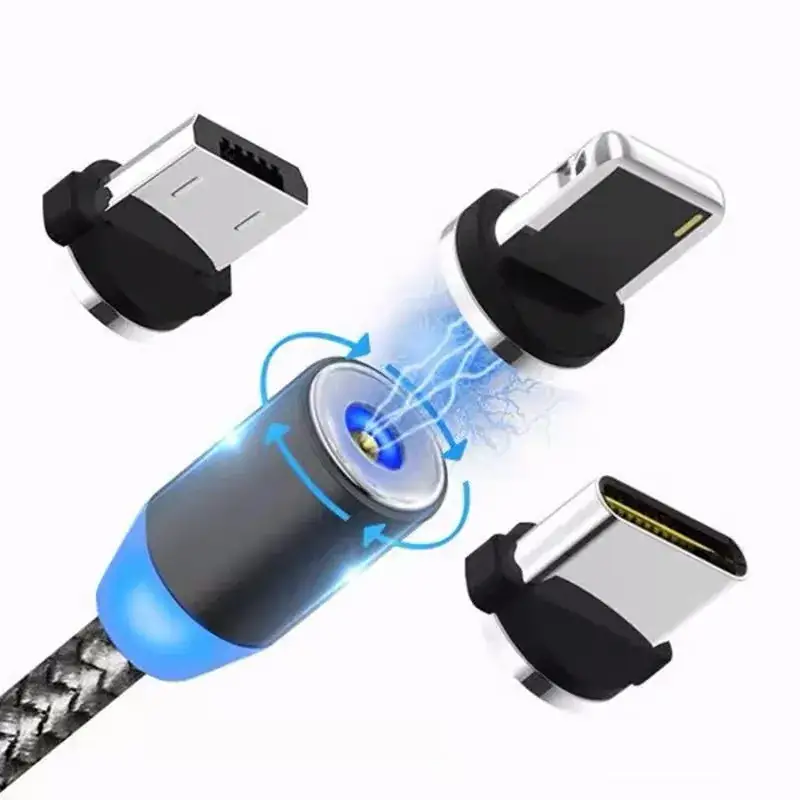 Nylon Magnetic Phone Charging Cable 3-in-1 for Android Apple - Image 17