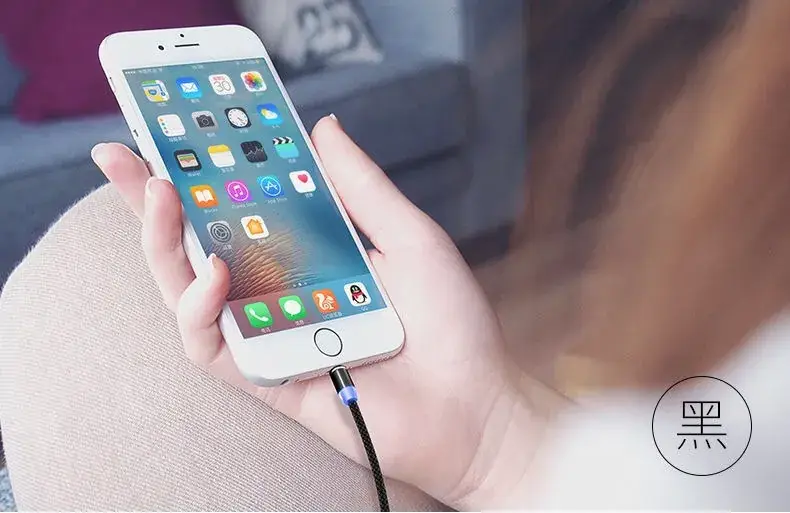 Nylon Magnetic Phone Charging Cable 3-in-1 for Android Apple - Image 4
