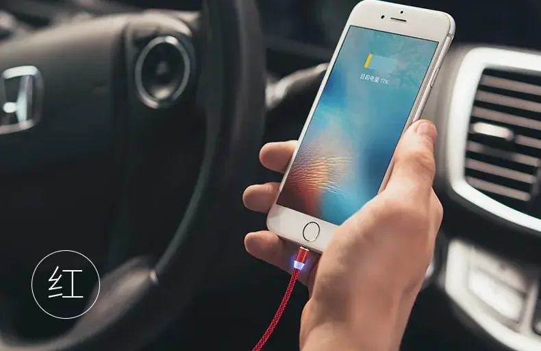 Nylon Magnetic Phone Charging Cable 3-in-1 for Android Apple - Image 5