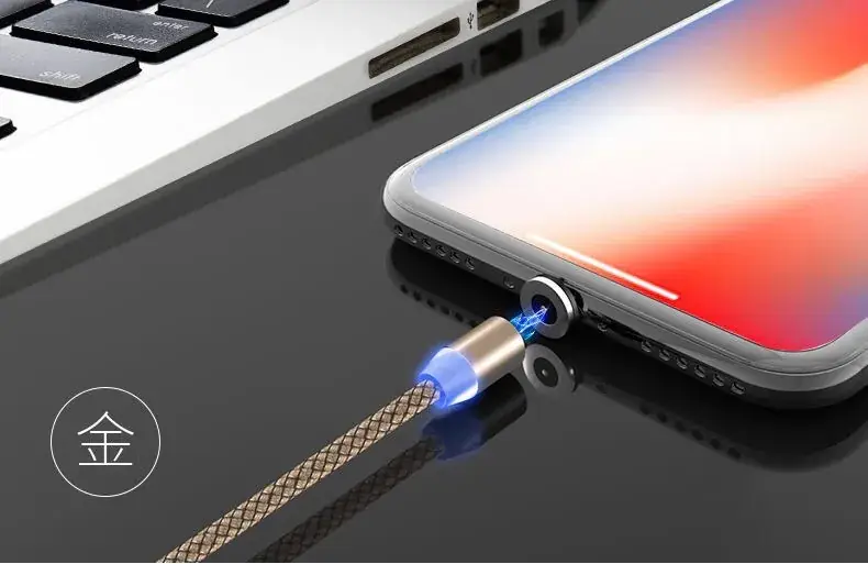Nylon Magnetic Phone Charging Cable 3-in-1 for Android Apple - Image 6