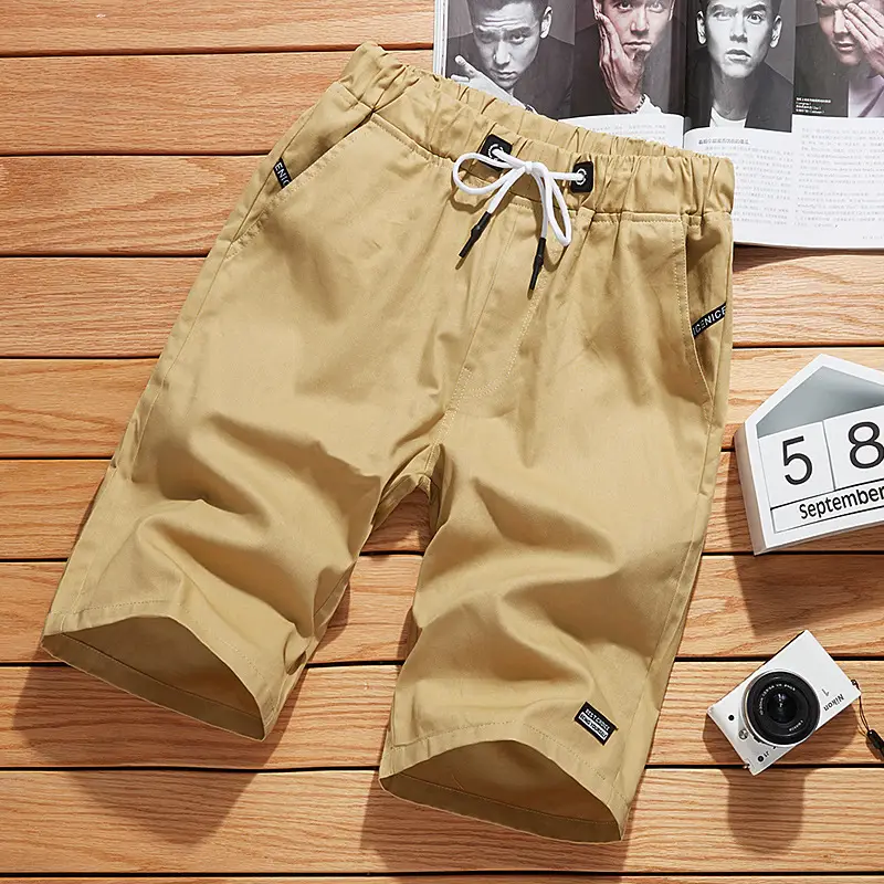 White Men's Cropped Shorts Casual Medium Large - Image 2