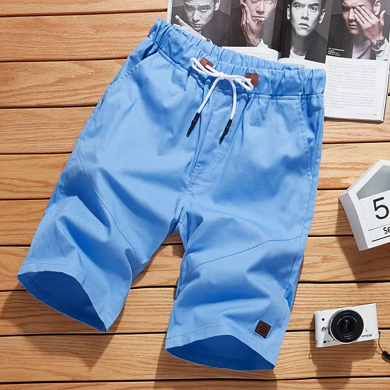 White Men's Cropped Shorts Casual Medium Large - Image 5