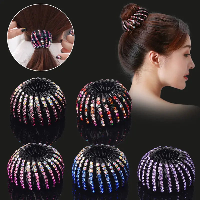 Wholesale Hair Ring with Rhinestone Grip Clips for Women - Image 9