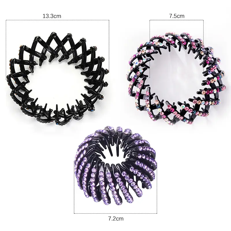 Wholesale Hair Ring with Rhinestone Grip Clips for Women - Image 10