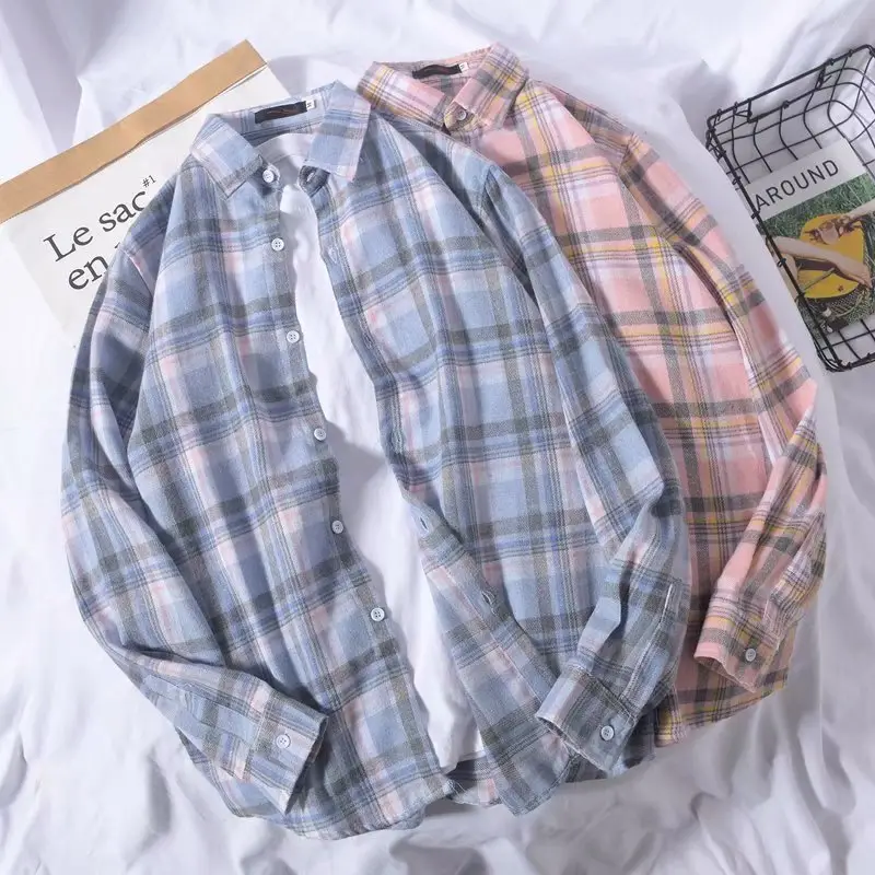 2020 New Spring Plaid Long Sleeve Shirt for Men