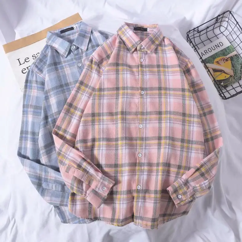 2020 New Spring Plaid Long Sleeve Shirt for Men