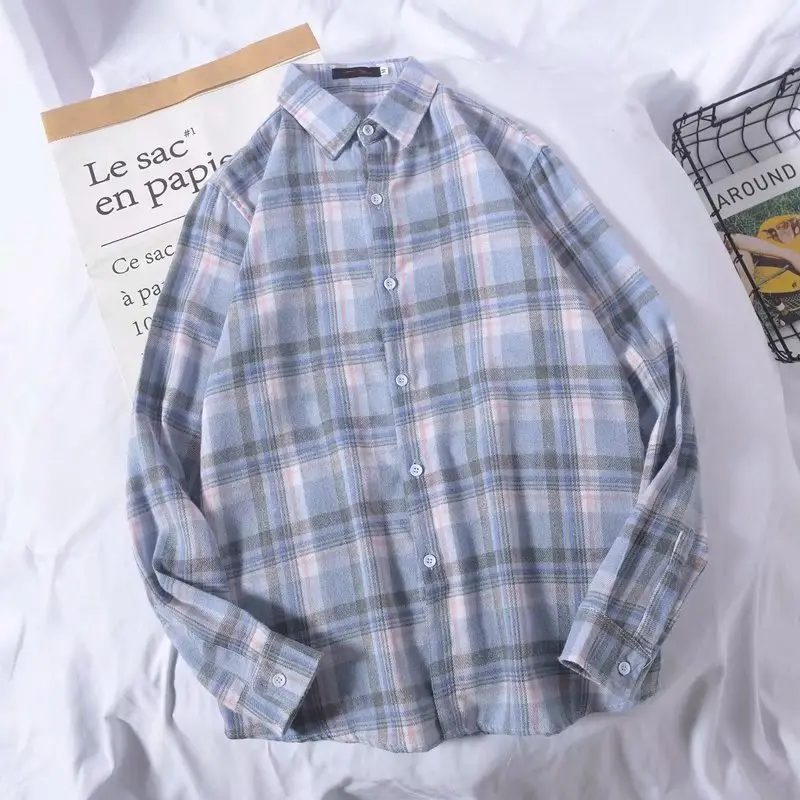 2020 New Spring Plaid Long Sleeve Shirt for Men