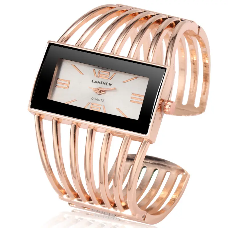 Ladies Rose Gold Hollow Bracelet Watch Quartz - Image 11