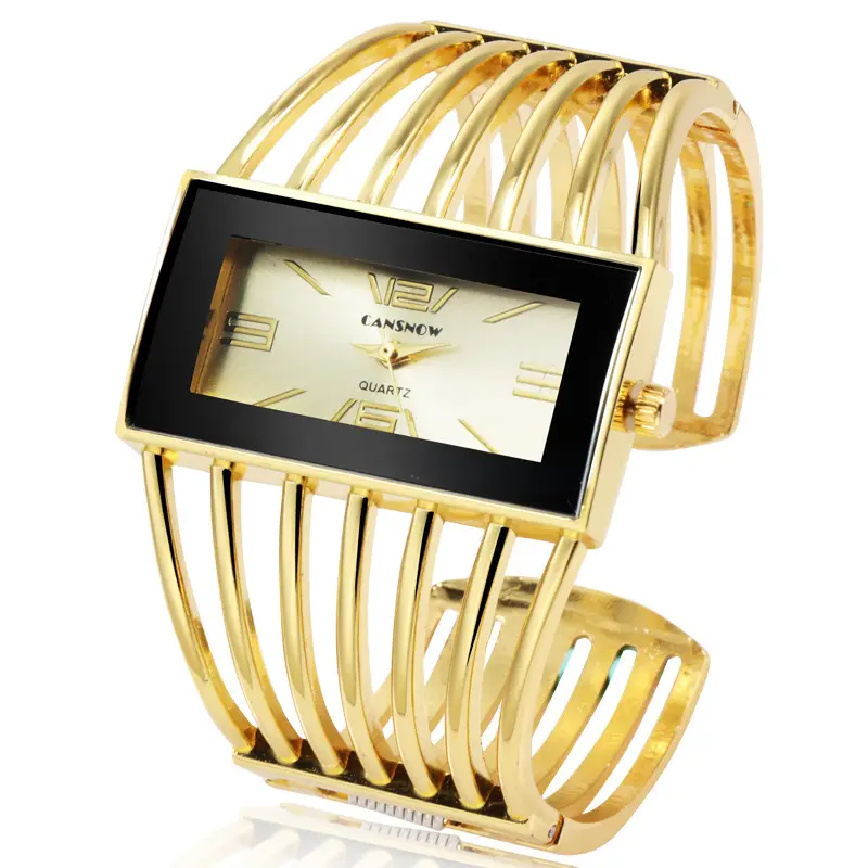 Ladies Rose Gold Hollow Bracelet Watch Quartz - Image 4